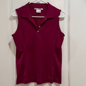 Nike Womens Golf Dry Fit Sleeveless Polo Shirt size small